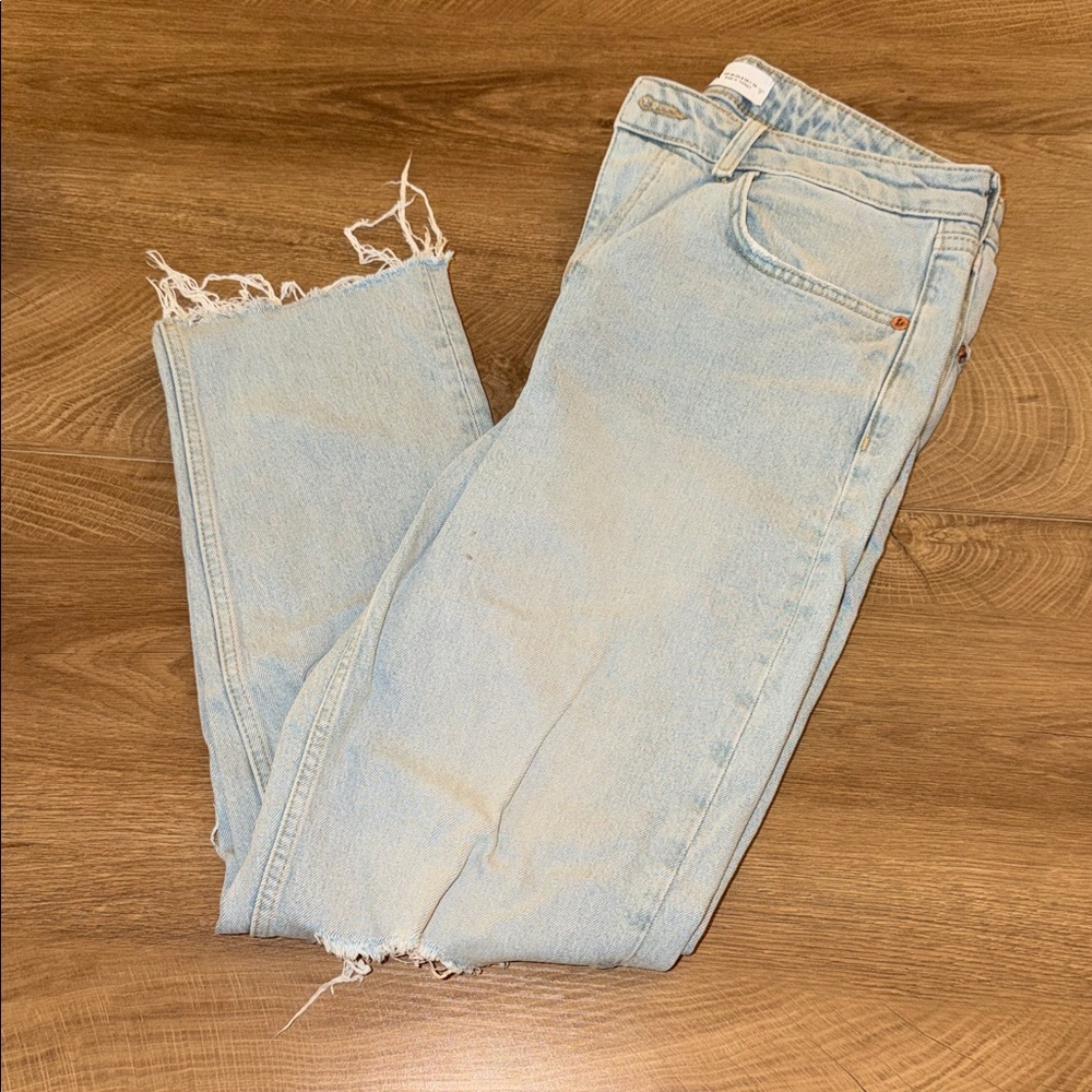 Zara Light Blue Distressed Women's Jeans